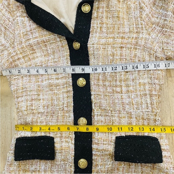 Alexia Admor tweed button up dress with gold buttons NWT - Picture 9 of 11